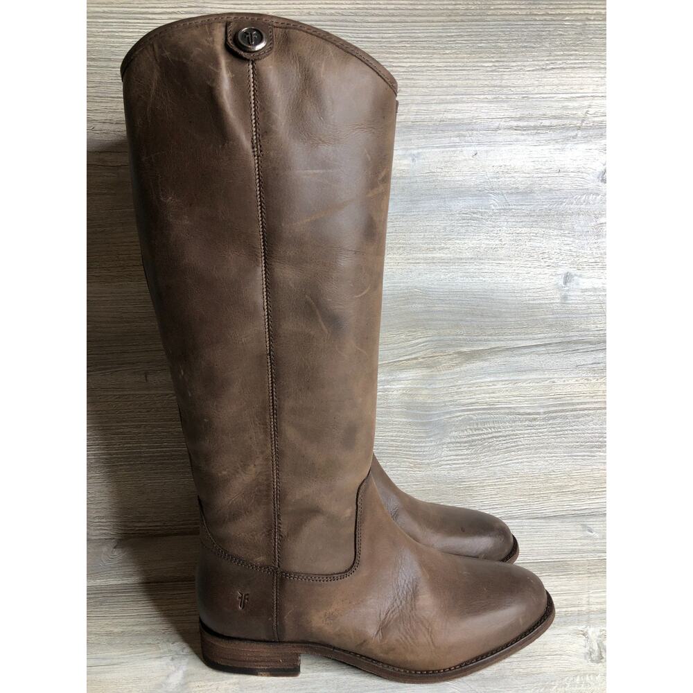 Frye Melissa Button 2 Women's Size 8 Riding Boots Slate Brown - Picture 2 of 5
